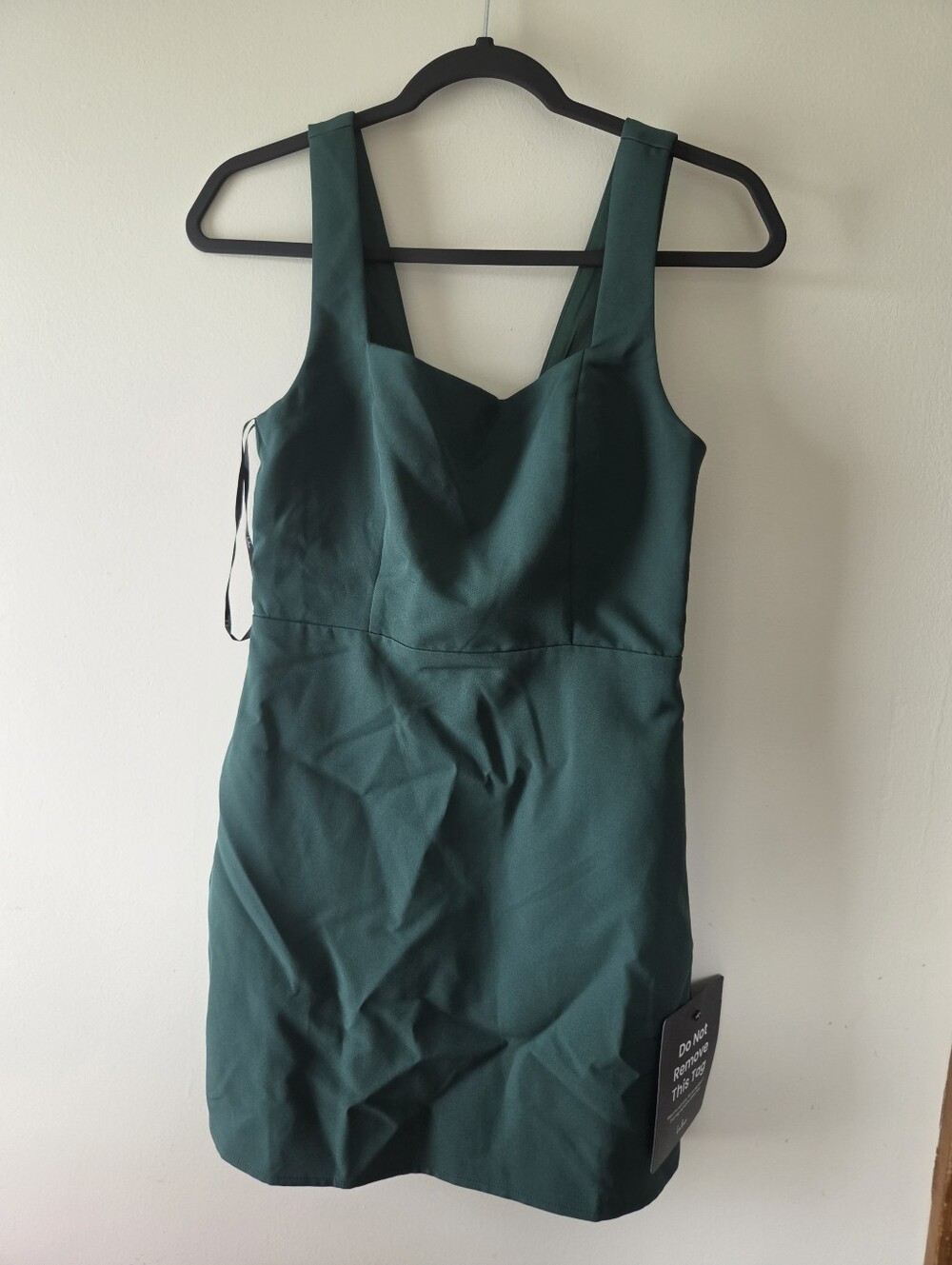 Lulu's Blissfully Beaming Hunter Green Sleeveless Bow Mini Dress
